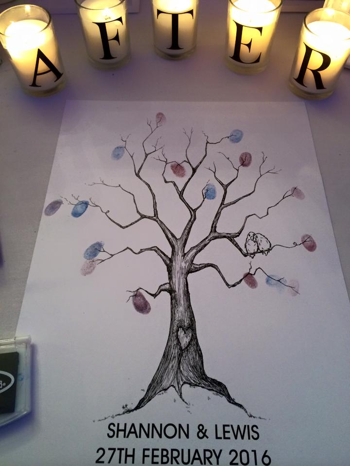 Tree Graphic Designed and Printed for a Wedding