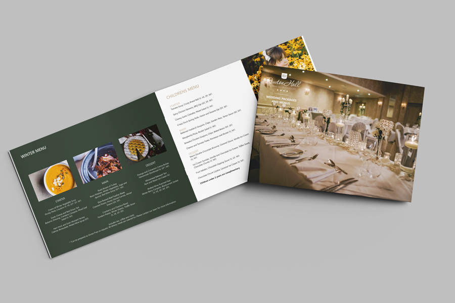 Brochure Design for Hatherley Manor in Cheltenahm
